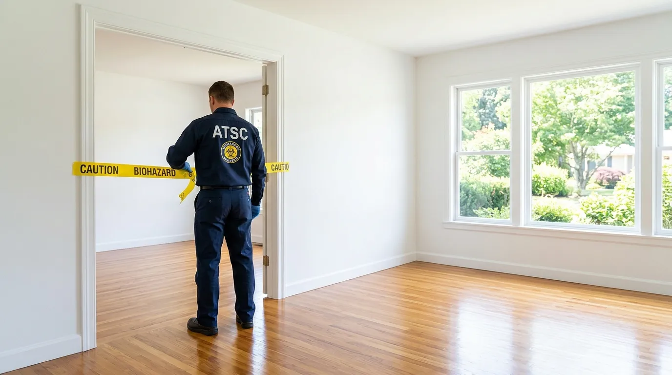 Certified biohazard cleanup crew performing Decomposition Cleanup in Manorhaven